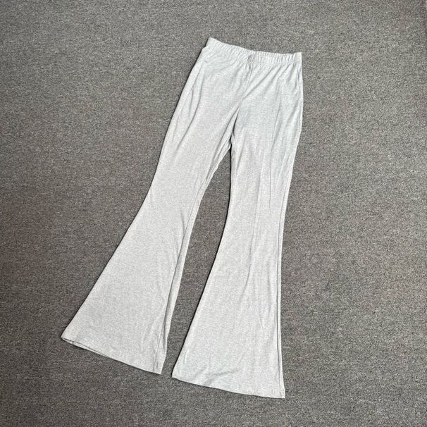 Women's High-Waisted Thin Base Flare High Elasticity Solid Color Sports Fitness Slightly Flared Yoga Long Pants_ecoleips.com
