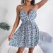 Clearance Sale: Spring/Summer Floral V-neck Ruffled Hem Maxi Dress, Vacation Sundress, European And_ecoleips.com