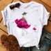 New Women's Clothing, Loose-fitting White Plus-size 3D Petal Girls' Base Shirt_ecoleips.com