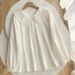 Korean-style New College-style Large-collar Solid Color Cardigan For Women Wholesale, Long-sleeve Shirt Wholesale_ecoleips.com