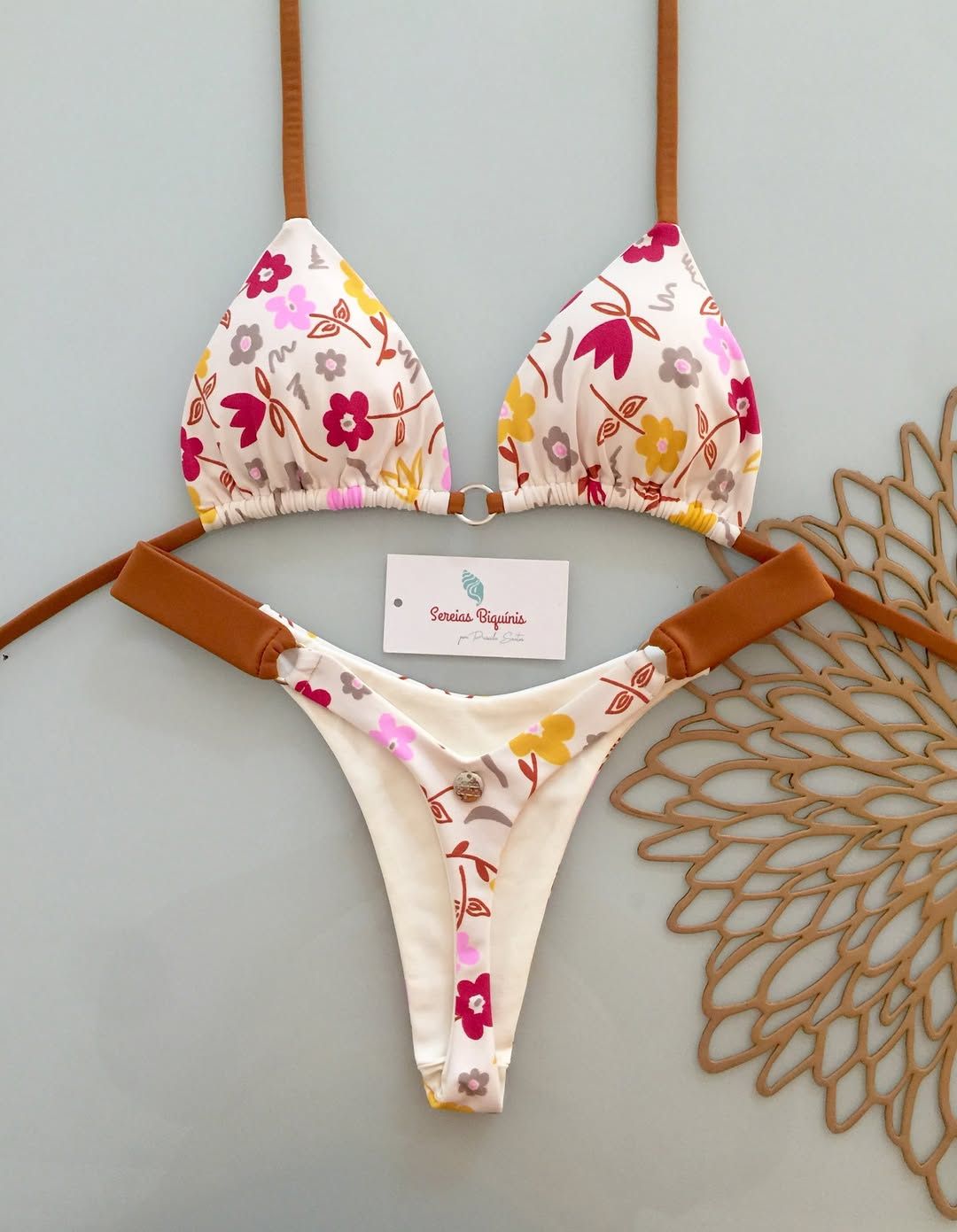 New Sexy Triangle Push Up Wire-Free Printed Bikini Two-Piece Swimsuit For Women Vacation Swimwear_ecoleips.com