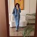 Women's Clothing New Women's Fashion Casual Loose Long Sleeved Denim Trousers Suit_ecoleips.com