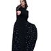 European And American 2025 Spring Cross-Border Elegant Long-Sleeve Design Round-Neck Floral Print Long Dress For_ecoleips.com