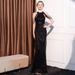 Women's Clothing Evening Dress Banquet, Temperament, Light Luxury, Niche, High End Company Annual Meeting Host, Evening Party, Sequined Long Dress_ecoleips.com