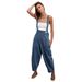 Women's Loose Casual Sleeveless Denim Overalls Side Pocket Clothing_ecoleips.com