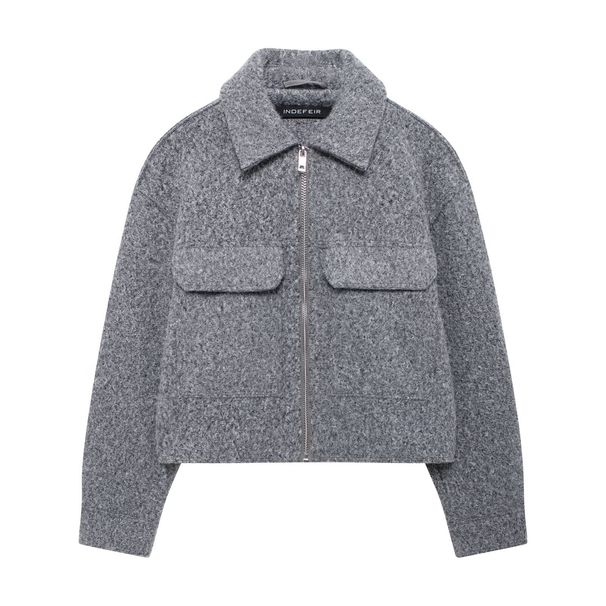 Women's Clothing Beaded Leather Short Jacket American Style Fashion Casual Lightweight Coat For Spring/Autumn Summer_ecoleips.com