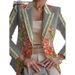 Foreign Trade Cross-Border 2023 Autumn European And American Women's Fashion Printed Slim-Fit Blazer_ecoleips.com