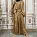 Verve New Fashion Satin Long Sleeve Dress With Muslim Cardigan Set 1_ecoleips.com