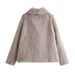 Women's Clothing Luxury Faux Fur Collar Coat - Elegant Oversized Women's Winter Jacket In Soft Grey, Pink, Camel, Black & Cream_ecoleips.com