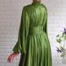 Spring/summer fashion color with waist, neck and skirt sexy avocado green dress_ecoleips.com