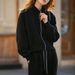 Women's Clothing Lazy Style Small Casual Sportswear Two Piece Suit Thin Zipper Sweater Jacket Fashionable Trousers Suit For Women_ecoleips.com