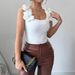 Women's Clothing Summer Fashion Temperament Leisure Three Dimensional Flower Decoration Knitted Sleeveless Top_ecoleips.com