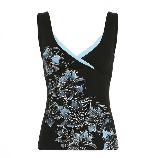 Dark Style Y2K Printed Camisole Women, 2025 European American New Product, Sexy V-neck, Slimming And Stylish Top For Hot_ecoleips.com
