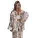 Women's Clothing Fashion Casual Printed Long Sleeved Shirt And Trousers Ladies Suit Two Piece Suit_ecoleips.com