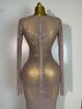 Sparkling Diamond Elegant Party Long Gowns Elegant Celebrity Evening Party Nightclub Prom Dress Singer Dancer Stage Outfit AB5G_ecoleips.com