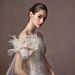 French Style One Shoulder Light Wedding Dress Super Fairy like Elegant Bridal Gown Luxury Mermaid Dress for Wedding Reception_ecoleips.com