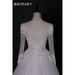 Long Sleeve A-Line Lace Backless Wedding Dress 2025 New Style Light Gauze High-End Heavy Beaded Train_ecoleips.com