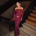 Summer Women's Elegant Off-Shoulder Dress European American Style Solid Color Long Sleeve Slim Fit Bodycon Fashion Cross Border_ecoleips.com