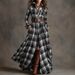 Women's Clothing Plus Size French Retro Plaid Slimming Dress Irregular New European American Style Women's Clothing_ecoleips.com