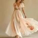Elegant 3D Print Maxi Dress V-Neck Long Sleeve Flowy Chiffon A-Line Women's Casual Party Long Dress_ecoleips.com