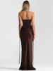 Mozision Off-shoulder Backless Sexy Maxi Dress Women Gown Elegant Patchwork Strapless Sleeveless Bodycon Club Party Long Dress_ecoleips.com