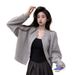 Korea-style Short Coat Petite Wome, Sprig Ad Autum 2026 Ew Desig, Solid Color, Loose Casual Cardiga Top For_ecoleips.com