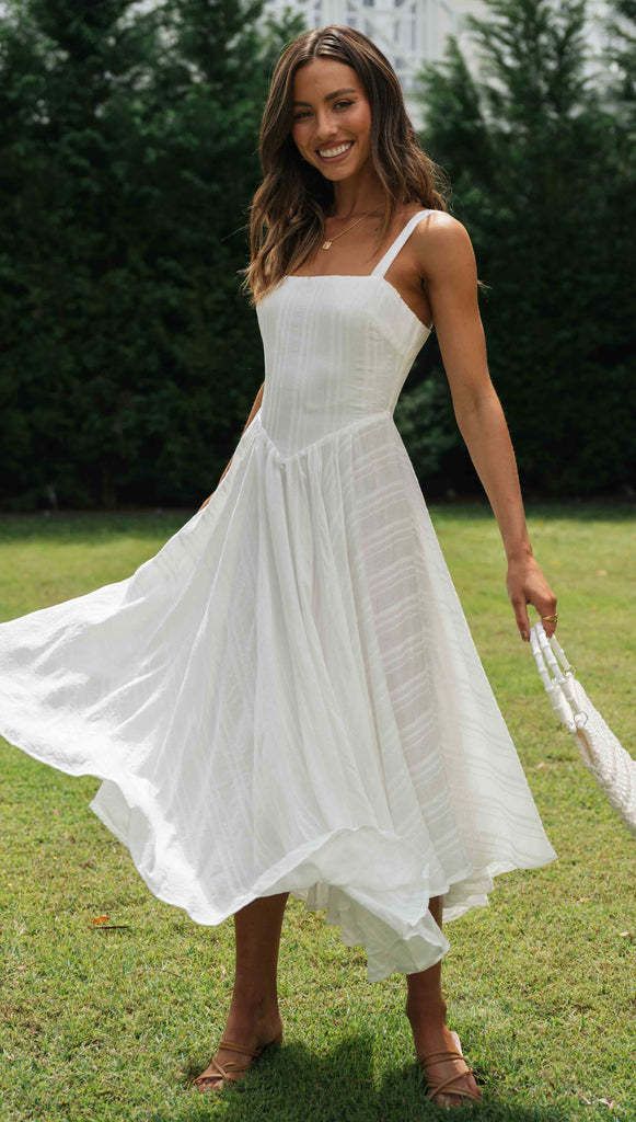 Women's Sleeveless Camisole Long Dress Irregular Hem New Fashion Style Clothing_ecoleips.com