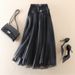 High Waist Mesh Skirt For Women Spring Autumn Japanese Korean Style Splicing A-Line Swing Medium Length Slimming Effect_ecoleips.com