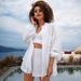 European And American Cross-Border Cotton Loose Long-Sleeve Shorts Wearable Pajamas Autumn New Women's Homewear_ecoleips.com