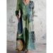 Women's Summer Printed Casual Loose Dress Urban Cross Border Trade European American Style_ecoleips.com