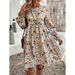 Aria Basics Aria Basics Cross-border European And American Women's Fashion Foreign Trade 2025 New French Elegant Style Printed Lantern_ecoleips.com