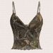 Women's Clothing Fashion High Street Retro Print V Neck Tide Leaf Camouflage Camisole Vest_ecoleips.com