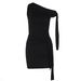 Women's American Style Asymmetrical Neck Tie Front Top And Slim Fit Pleated Skirt Set Summer Fashionable Casual Sexy Clubwear_ecoleips.com