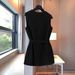 Women's Clothing Fashionable Elegant Stitching Slim Waist Contrast Color Sleeveless Vest_ecoleips.com