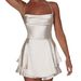 Women's Clothing Fashion Sexy Solid Color Sleeveless Halter Neck Dress Female Summer And Autumn New Slim Fit Backless Suspender Short Skirt_ecoleips.com