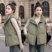 Trendy PU Puffer Vest For Women – Slim-Fit Short Sleeveless Jacket, Lightweight & Stylish (S-XL, Black/Beige/Brown/Army Green/Wine Red)_ecoleips.com