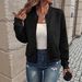 Women's Plaid Long Sleeved Jacket Zipper Round Neck Outerwear Fashion Spring Autumn Lightweight Coats_ecoleips.com