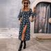 2024 Cross-Border Autumn/Winter New European And American Printed Long-Sleeve Backless Bohemian Dress_ecoleips.com