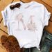 European And American Cross-border Foreign Trade Wholesale Women's Floral Letter Print Round Neck Plus-size Short-sleeve_ecoleips.com