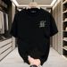 Men's 100% Pure Cotton Short Sleeve T-Shirt Trendy Loose Top For Summer Cross Border Exclusive High Quality Goods_ecoleips.com