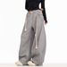Women's Clothing Trendy Retro Sports Pants Women's Wide Leg Scimitar Pants Spring And Autumn New Loose Casual Sweatpants Straight Mopping Pants_ecoleips.com