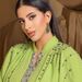Women's Clothing Fruit Green Half High Collar Shawl Dress Hand Sewn Diamond Abaya Dress_ecoleips.com