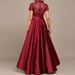 Women's Clothing Temperament Fashion Host Wine Red Engagement Dress Fishtail Dress_ecoleips.com