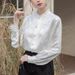 Horsehair Skirt Paired With A Long-sleeved New Chinese-style Traditional Shirt, Ancient-style Hanfu Blouse, Women's_ecoleips.com