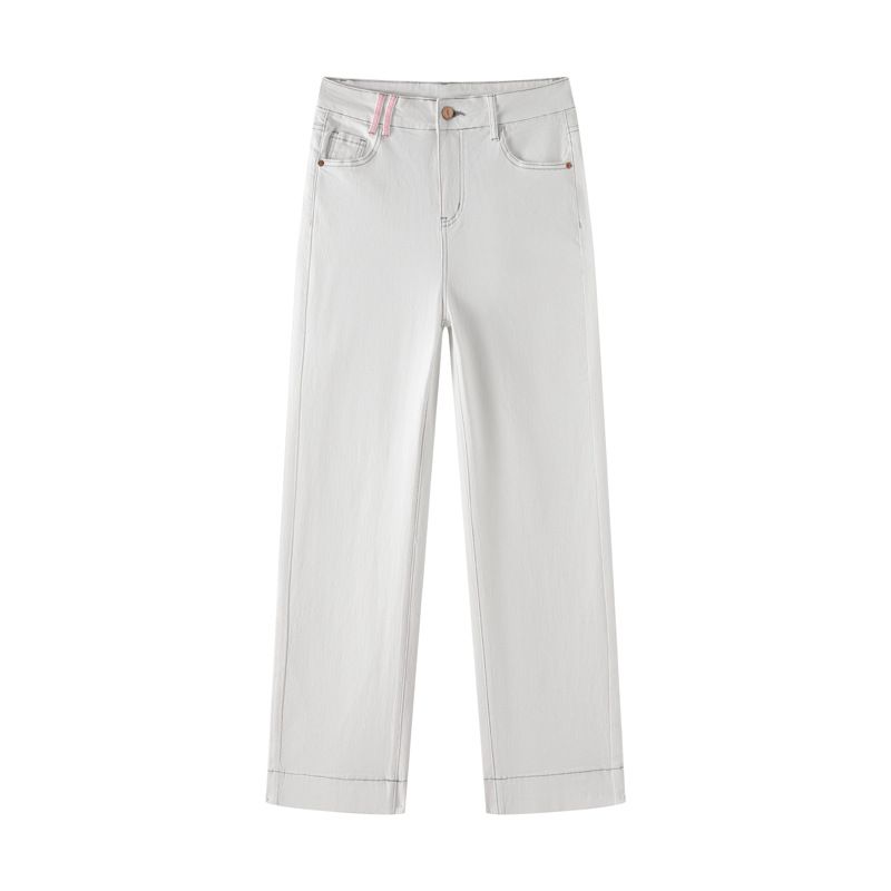 5051 Autumn New Nine-Point Cigarette Pants Slimming Versatile High-Waisted Straight-Leg 2025 Design Jeans_ecoleips.com