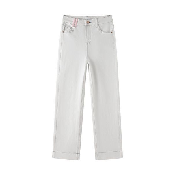 5051 Autumn New Nine-Point Cigarette Pants Slimming Versatile High-Waisted Straight-Leg 2025 Design Jeans_ecoleips.com