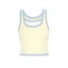 AD513 New Summer Style Two-Piece Color-Contrast Knit Short Versatile Slim-Fit Top With Camisole Inside_ecoleips.com