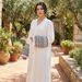 Women's Clothing Women's Modest Embroidered Dress With Tassel Trim Open Front Cardigan Set_ecoleips.com