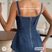 Women's Sexy Denim Camisole Top Style Slim Fit Sleeveless Outerwear_ecoleips.com