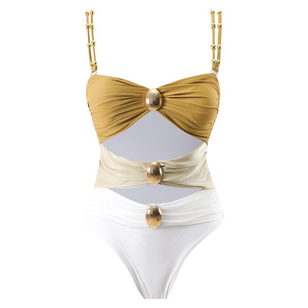Women's Clothing Two Piece Bikini Swimsuit Women's Tight Fitting Chiffon Skirt Swimsuit Set_ecoleips.com